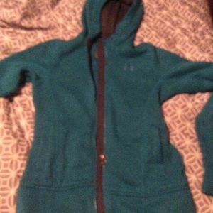 Small under armour teal hooded jacket